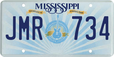 MS license plate JMR734