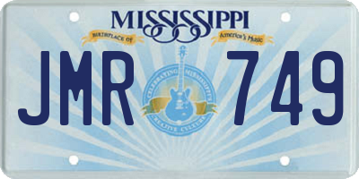 MS license plate JMR749