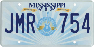 MS license plate JMR754