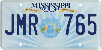 MS license plate JMR765