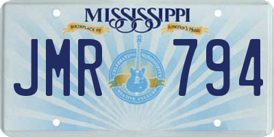 MS license plate JMR794