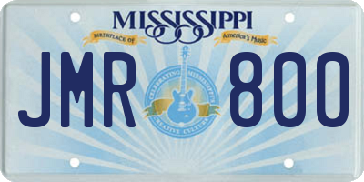 MS license plate JMR800