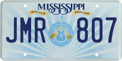 MS license plate JMR807