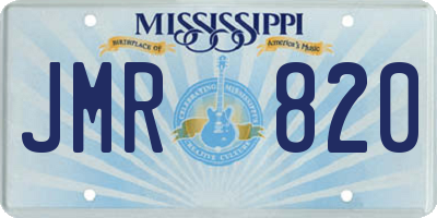 MS license plate JMR820