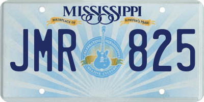 MS license plate JMR825