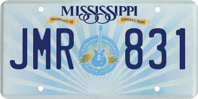MS license plate JMR831