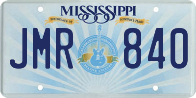MS license plate JMR840