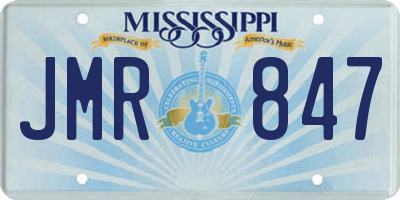 MS license plate JMR847