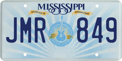 MS license plate JMR849