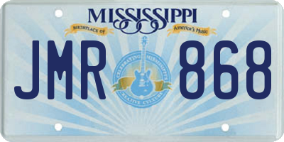 MS license plate JMR868