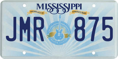 MS license plate JMR875