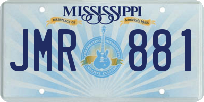 MS license plate JMR881