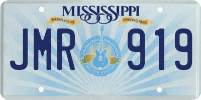 MS license plate JMR919