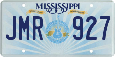 MS license plate JMR927