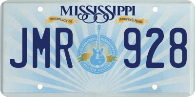 MS license plate JMR928