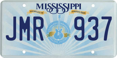 MS license plate JMR937