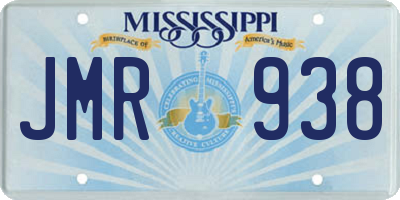 MS license plate JMR938