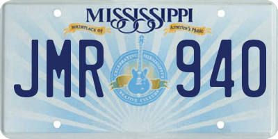 MS license plate JMR940