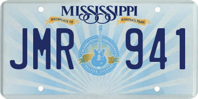 MS license plate JMR941