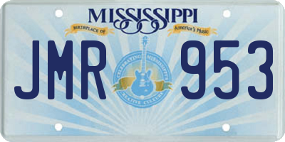 MS license plate JMR953