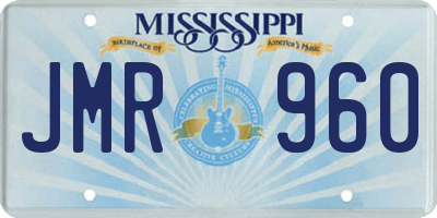 MS license plate JMR960