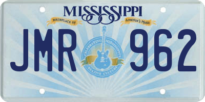 MS license plate JMR962