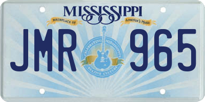 MS license plate JMR965