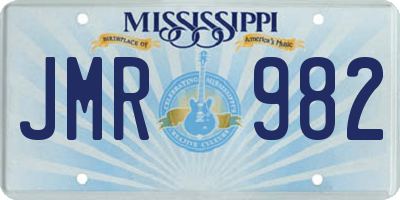MS license plate JMR982