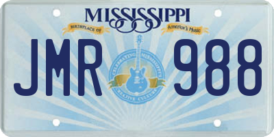 MS license plate JMR988