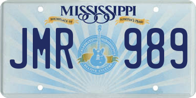 MS license plate JMR989