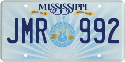 MS license plate JMR992