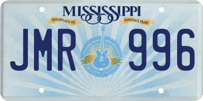 MS license plate JMR996