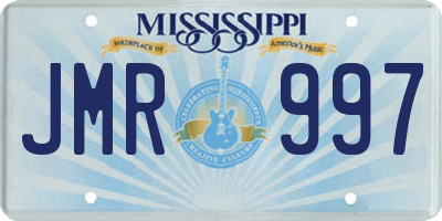 MS license plate JMR997