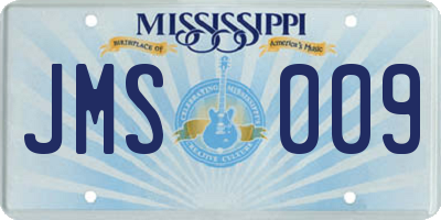 MS license plate JMS009