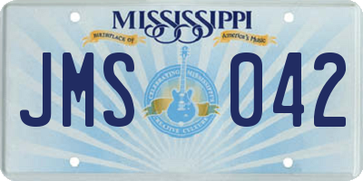 MS license plate JMS042