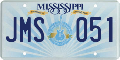 MS license plate JMS051