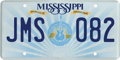 MS license plate JMS082
