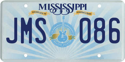 MS license plate JMS086