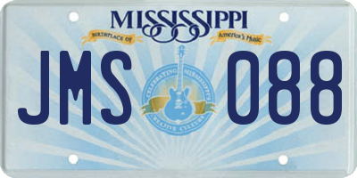 MS license plate JMS088