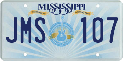 MS license plate JMS107