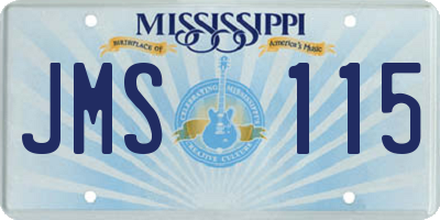 MS license plate JMS115