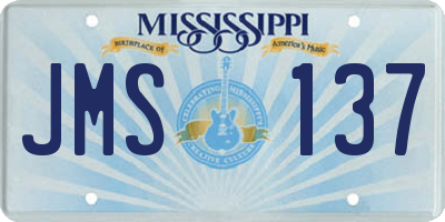 MS license plate JMS137