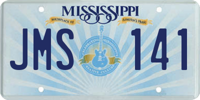 MS license plate JMS141