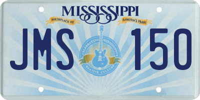 MS license plate JMS150