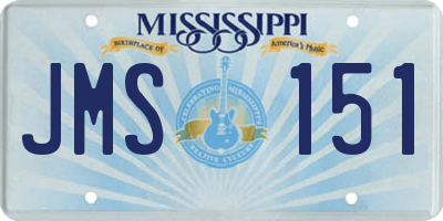 MS license plate JMS151