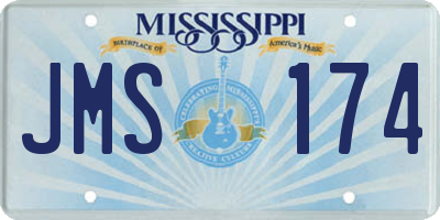 MS license plate JMS174