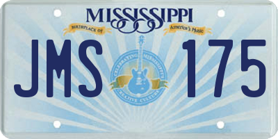 MS license plate JMS175