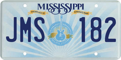 MS license plate JMS182