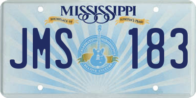 MS license plate JMS183