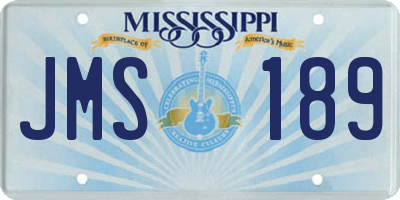 MS license plate JMS189